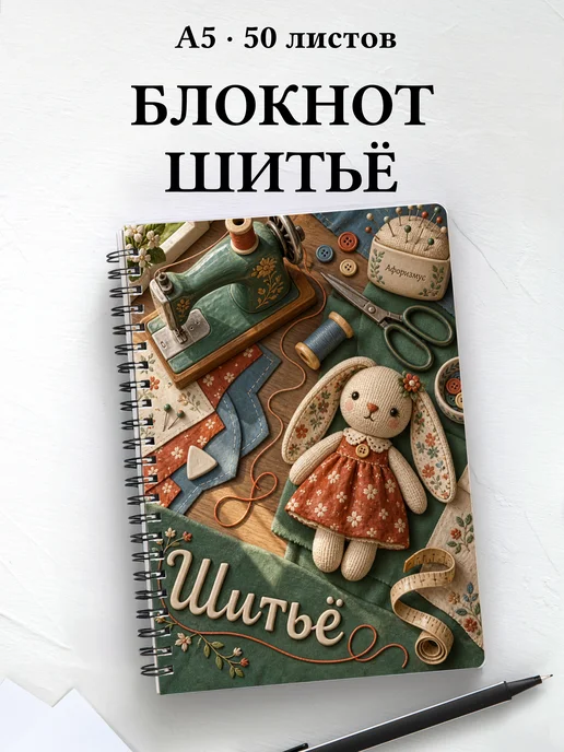 Блокнот Шитьё с мотивирующими цитатами