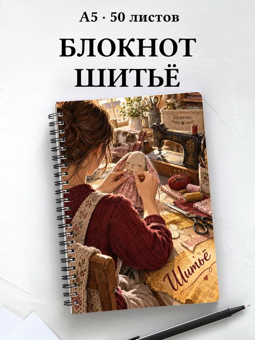 Блокнот Шитьё с мотивирующими цитатами