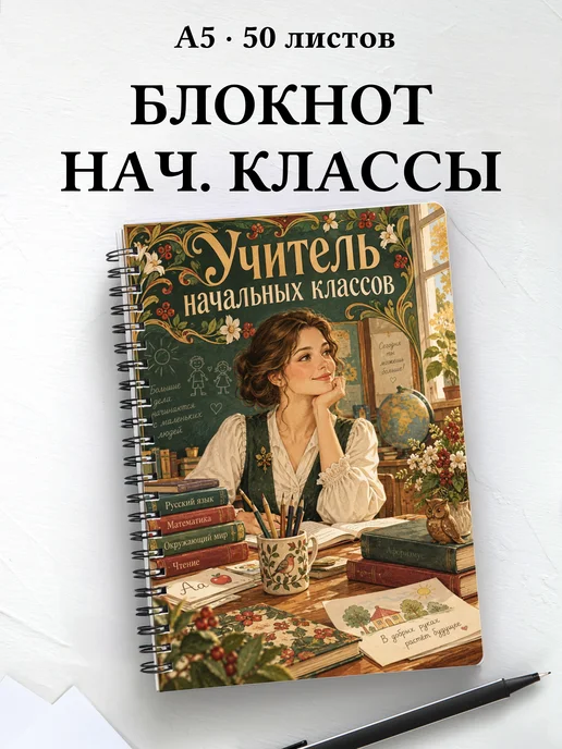 Блокнот учителя начальных классов с цитатами