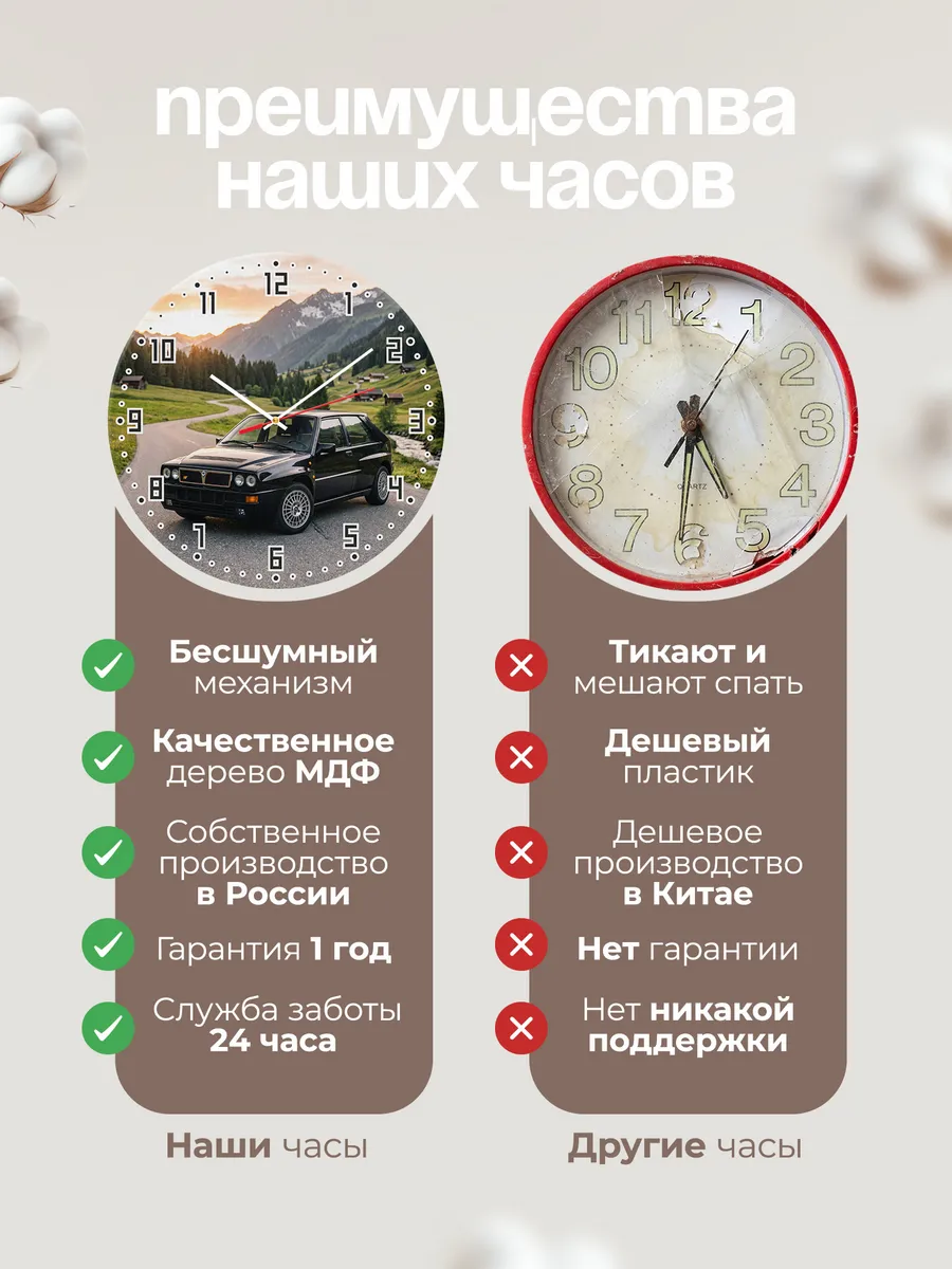 Часы настенные бесшумные Мазерати Шамал 33 см — фото 10