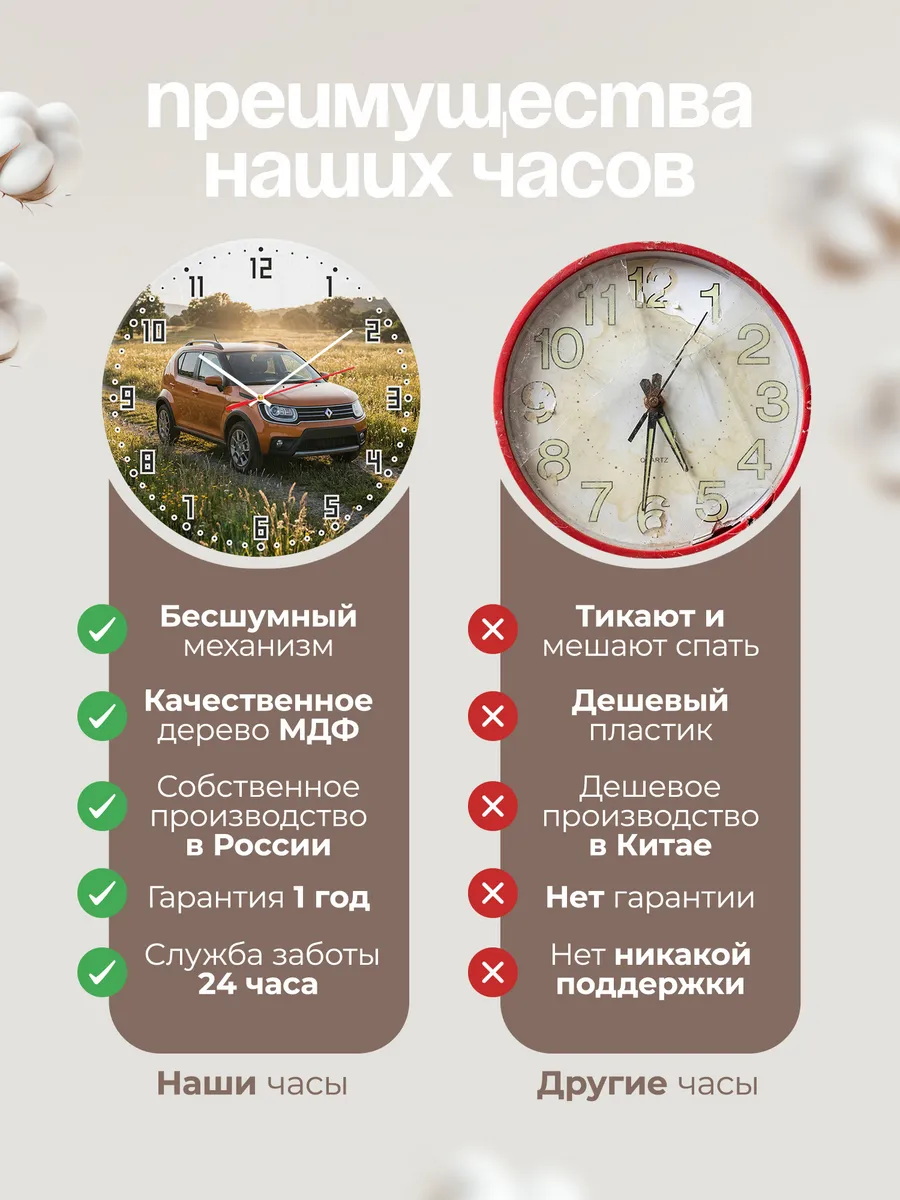 Часы настенные бесшумные Шкода Энияк 33 см — фото 10