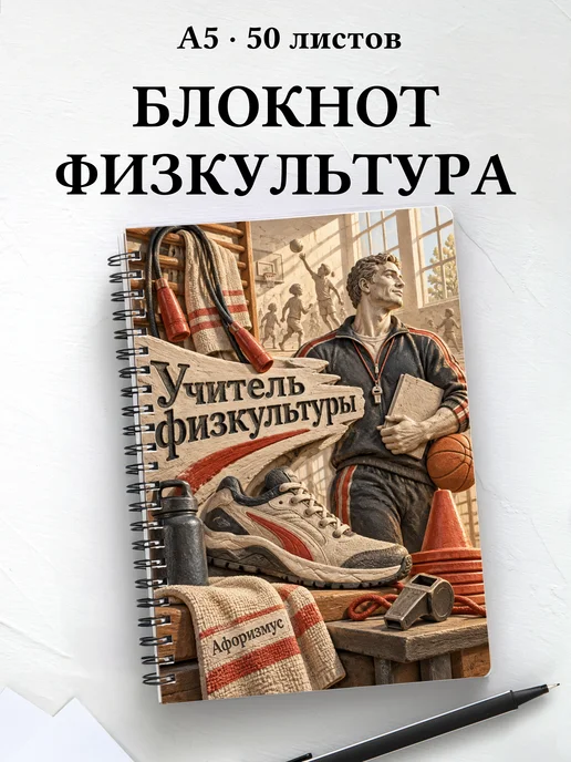 Блокнот учителя физкультуры с цитатами