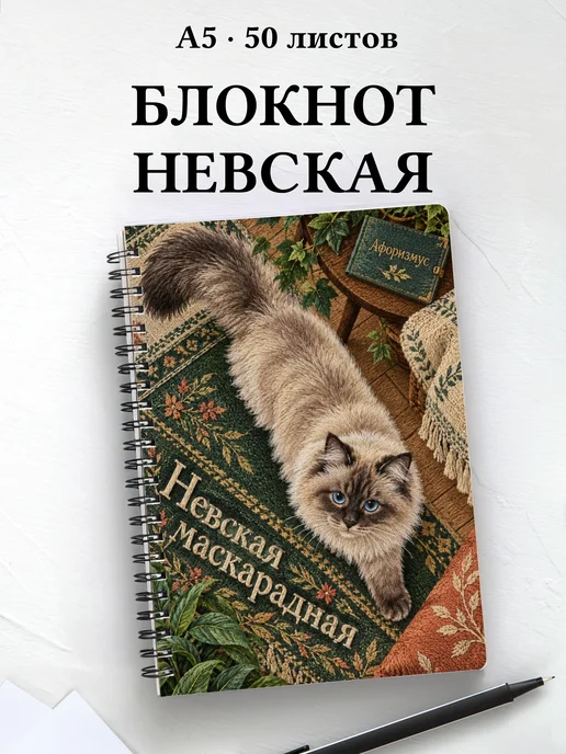 Блокнот Невская маскарадная с цитатами