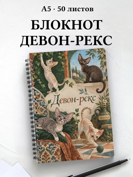 Блокнот Девон-рекс с цитатами
