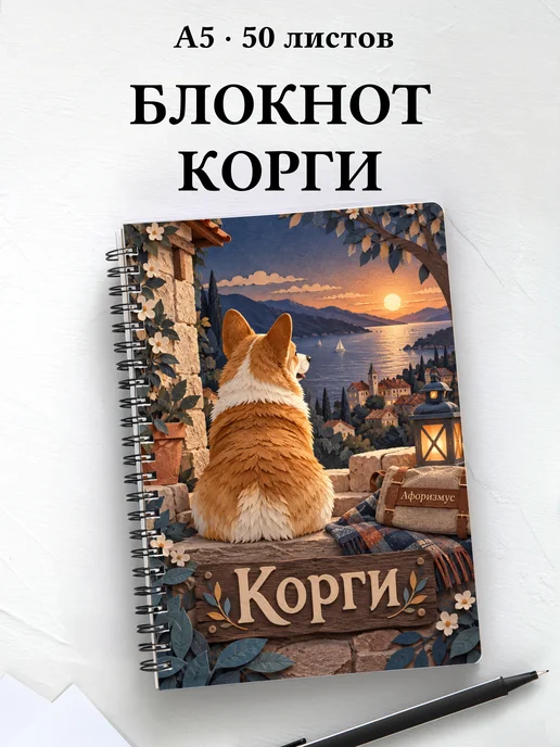 Блокнот Корги с цитатами