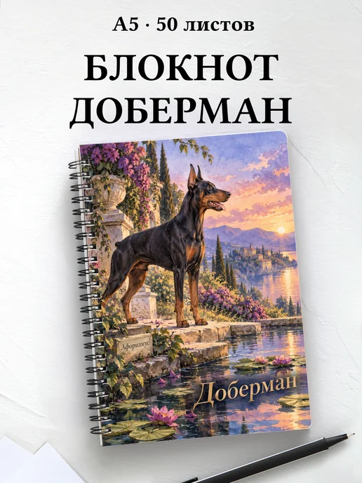 Блокнот Доберман с цитатами