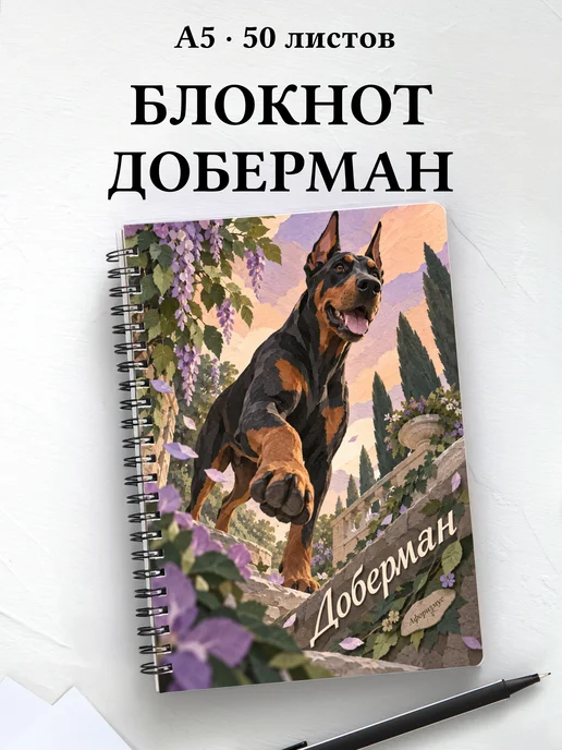Блокнот Доберман с цитатами