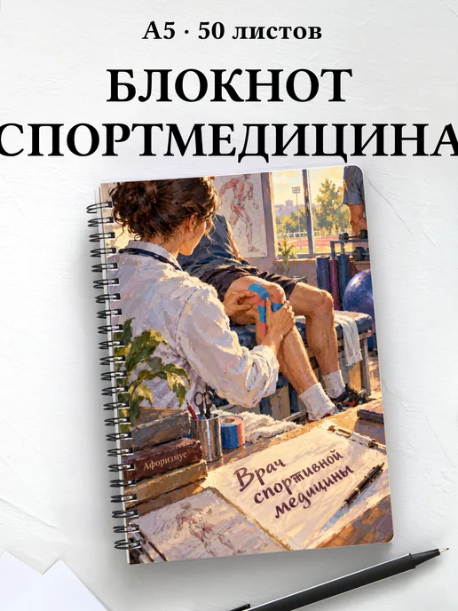 Блокнот врача спортивной медицины с цитатами