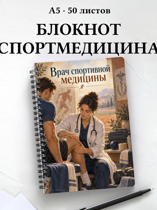 Блокнот врача спортивной медицины с цитатами