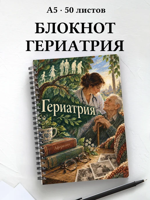 Блокнот Гериатрия с цитатами
