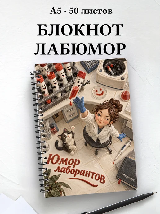 Блокнот Юмор лаборантов с цитатами