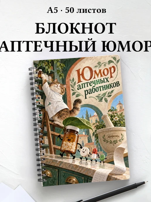 Блокнот Юмор аптечных работников с цитатами