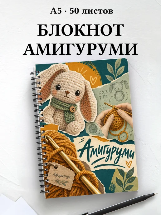Блокнот Амигуруми с мотивирующими цитатами