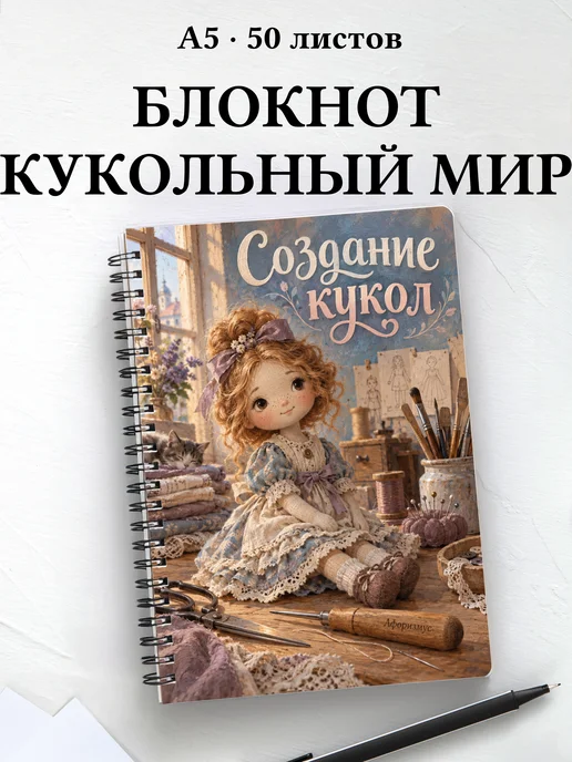 Блокнот Создание кукол с мотивирующими цитатами