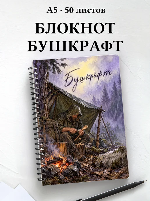 Блокнот Бушкрафт с мотивирующими цитатами