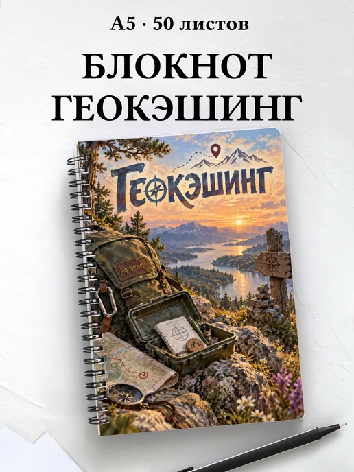 Блокнот Геокэшинг с мотивирующими цитатами