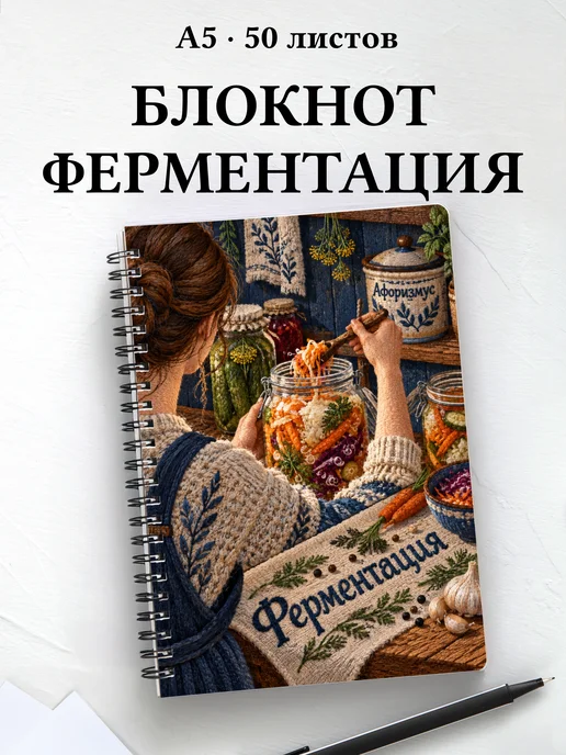 Блокнот Ферментация с мотивирующими цитатами