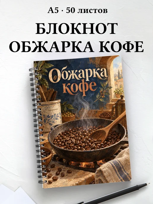 Блокнот Обжарка кофе с мотивирующими цитатами