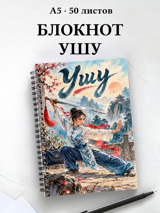 Блокнот Ушу с мотивирующими цитатами