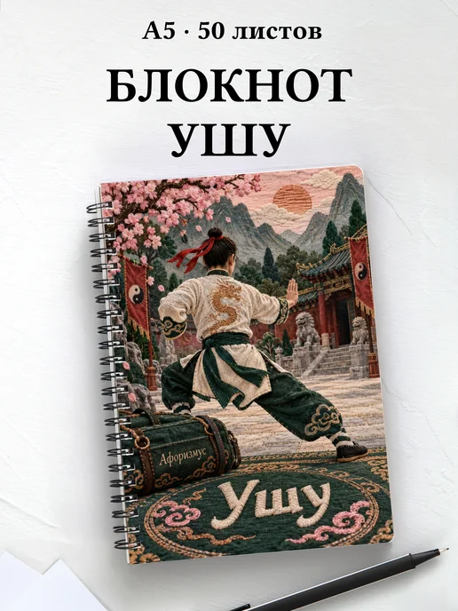 Блокнот Ушу с мотивирующими цитатами