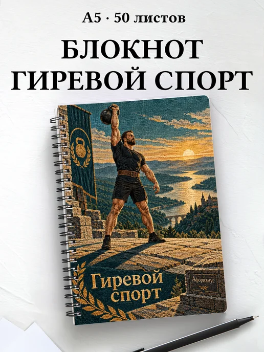 Блокнот Гиревой спорт с мотивирующими цитатами