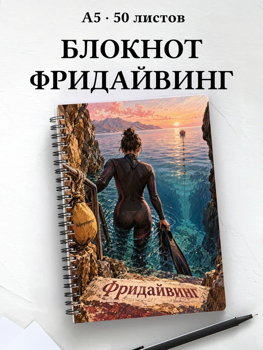Блокнот Фридайвинг с мотивирующими цитатами