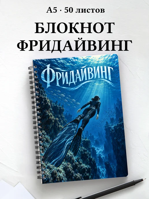 Блокнот Фридайвинг с мотивирующими цитатами