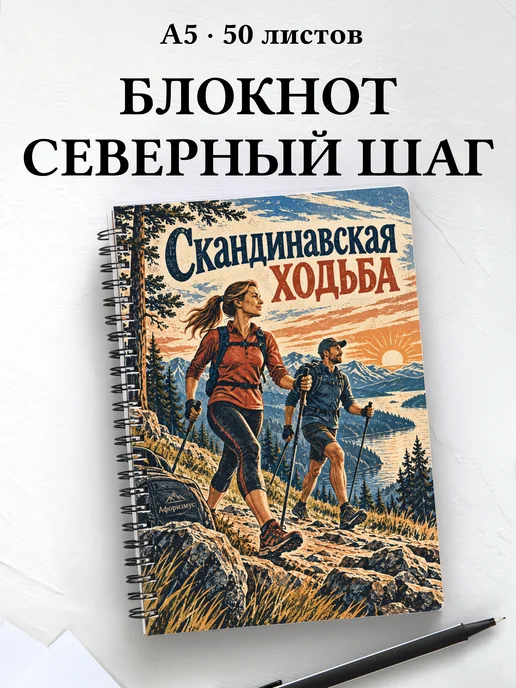 Блокнот Скандинавская ходьба с мотивирующими цитатами