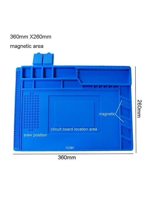 Силиконовый коврик для пайки 350x250 мм, цвет 350x250MM--1, 350x250 мм, фото 6