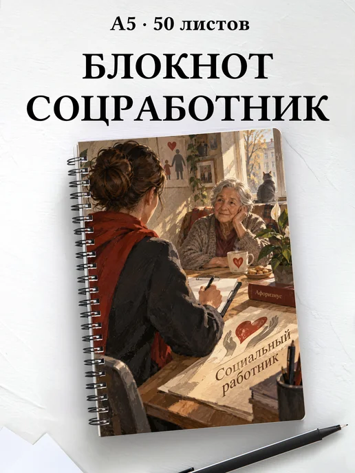 Блокнот социального работника с мотивирующими цитатами
