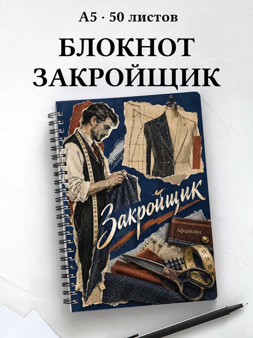 Блокнот закройщика с мотивирующими цитатами