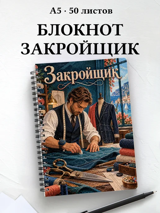 Блокнот закройщика с мотивирующими цитатами