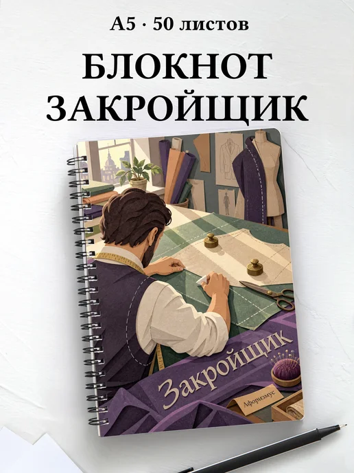 Блокнот закройщика с мотивирующими цитатами