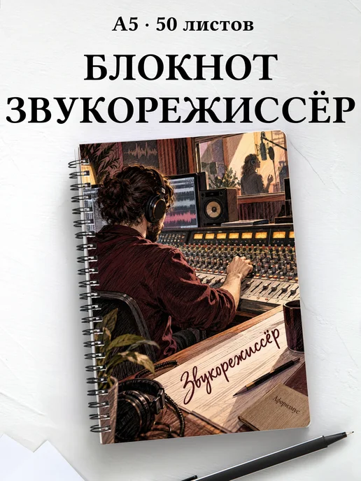 Блокнот звукорежиссёра с мотивирующими цитатами