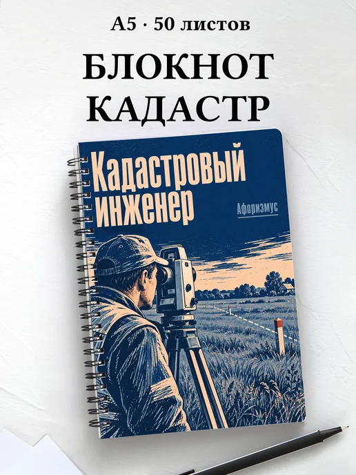 Блокнот кадастрового инженера с мотивирующими цитатами