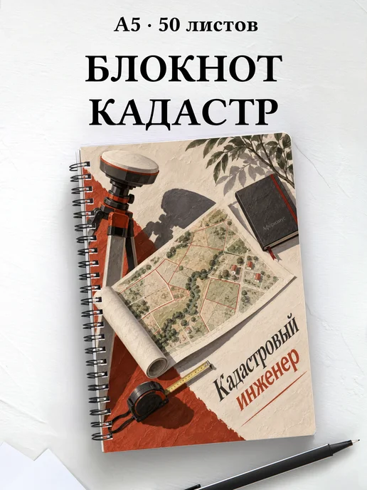 Блокнот кадастрового инженера с мотивирующими цитатами