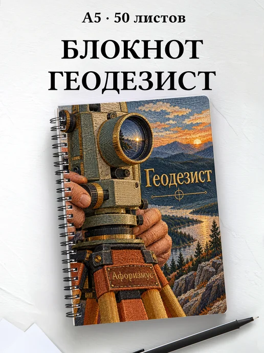 Блокнот геодезиста с мотивирующими цитатами