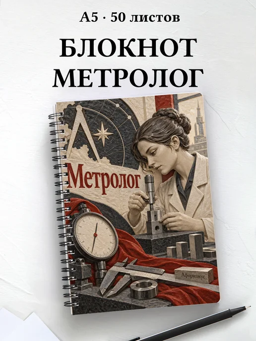 Блокнот метролога с мотивирующими цитатами
