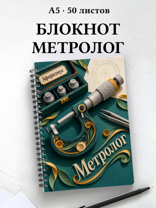 Блокнот метролога с мотивирующими цитатами
