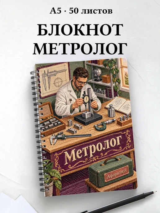 Блокнот метролога с мотивирующими цитатами