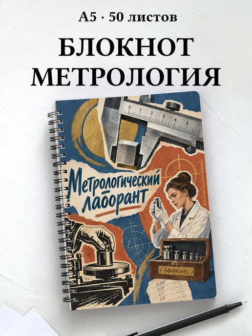 Блокнот метрологического лаборанта с мотивирующими цитатами