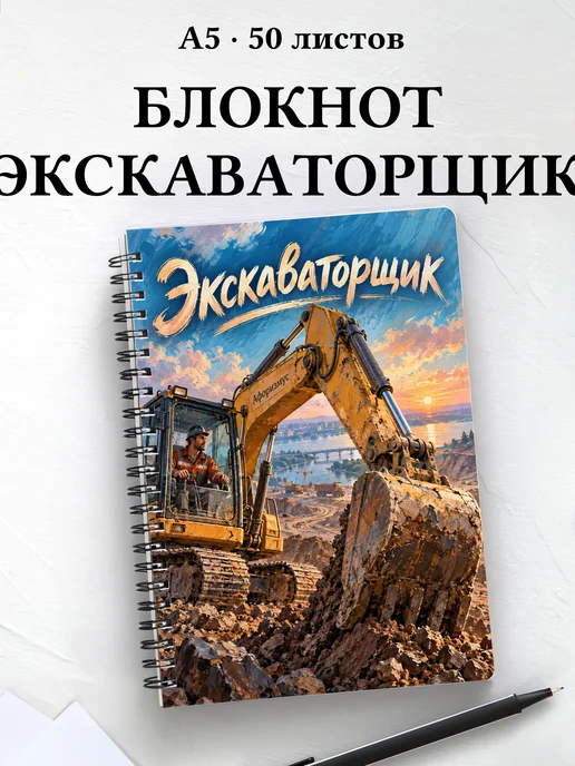 Блокнот экскаваторщика с мотивирующими цитатами