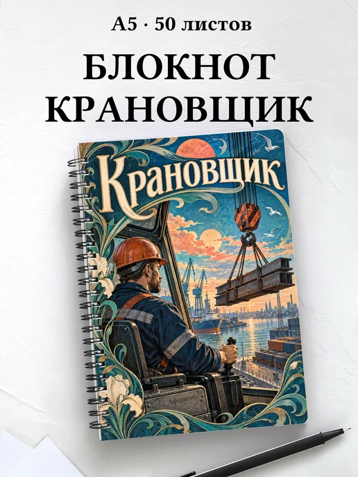 Блокнот крановщика с мотивирующими цитатами