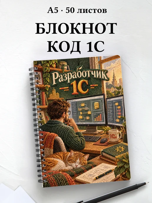 Блокнот разработчика 1С с мотивирующими цитатами