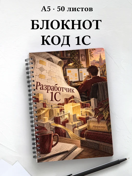 Блокнот разработчика 1С с мотивирующими цитатами
