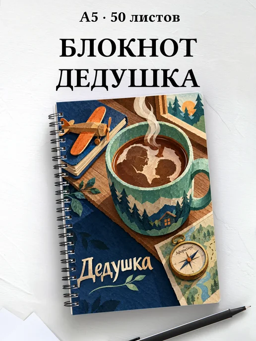 Блокнот дедушки с мотивирующими цитатами
