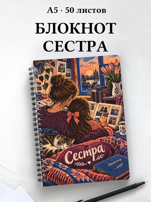 Блокнот сестры с мотивирующими цитатами