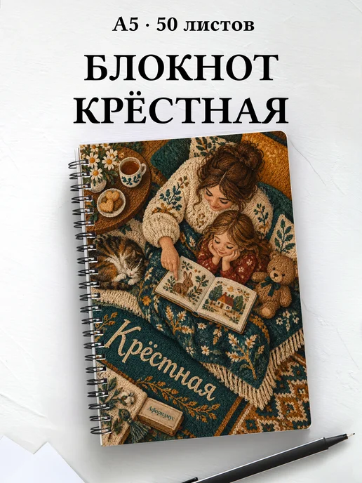 Блокнот крёстной с мотивирующими цитатами