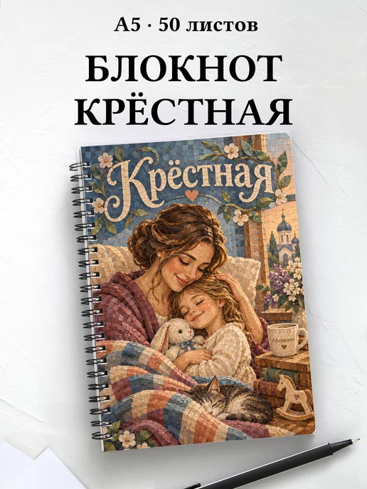 Блокнот крёстной с мотивирующими цитатами