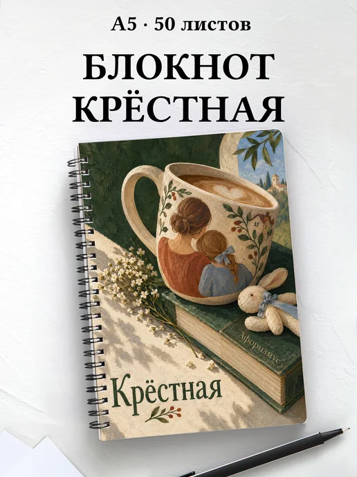 Блокнот крёстной с мотивирующими цитатами